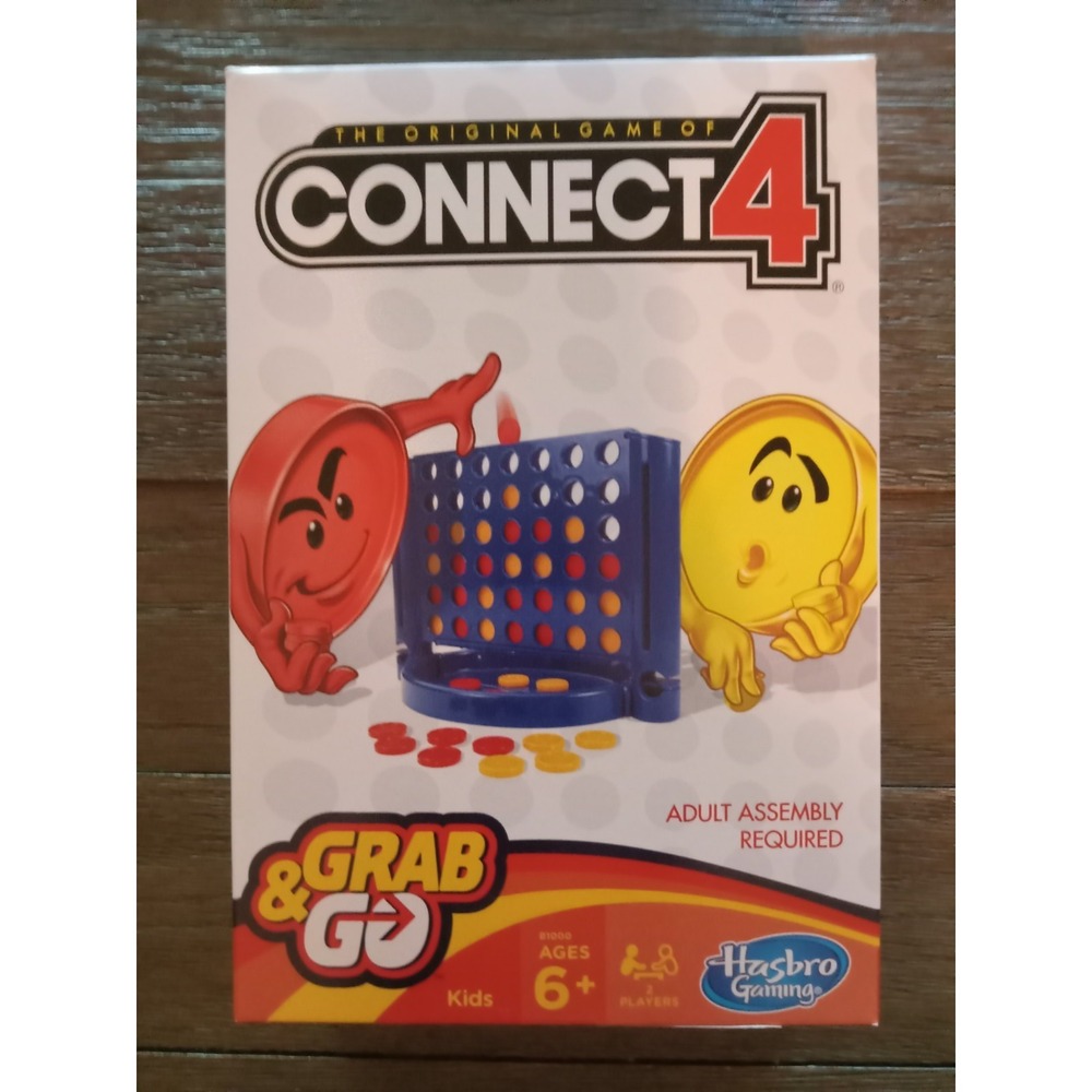 Hasbro Connect 4 Grab And Go Travel Board Game Ages 6+ NEW